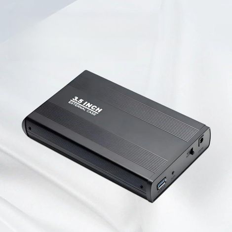 Boîtier externe USB 3.0 vers SATA 3,5" en alliage d'aluminium avec surintensité pour protection PC portable (1/5)