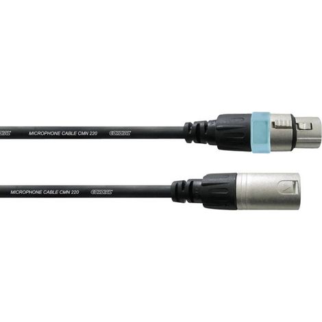 XLR Cavo di collegamento Cordial CCM2,5FM [1x Presa XLR - 1x Spina XLR] 2.50 m Nero