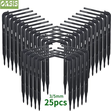 Kit de micro-goutte à flèche courbée (I-50PCS) pour tuyau de 3/5 mm, idéal pour l'arrosage de jardin et de serre. (1/4)