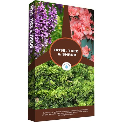 1 x 60L Rose Tree & Shrub Compost Gardening Soil For Small & Large Plants (1/2)