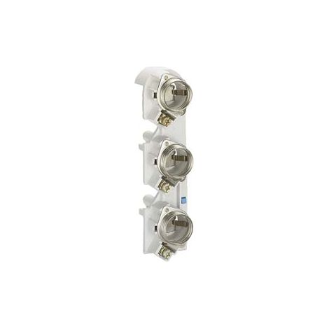 Base SR60 DIAZED DII a 3 poli AC DC 500V per vite calibrata per spessore sbarre 5/10mm con fascette di fissaggio