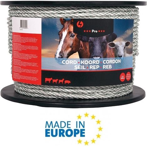 Corda Conduttrice Bianca Pro 4 mm ITALFROM 200 metri per Recinzioni Elettriche (1/2)