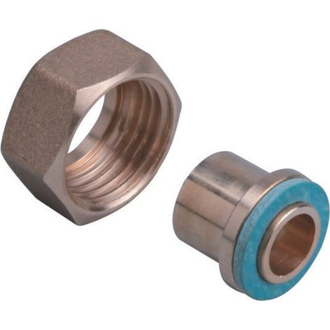 Sachet de 2 raccords 2 pièces Joint Plat GAZ G1/2" (15/21) à braser sur cuivre Ø18 - Gurtner