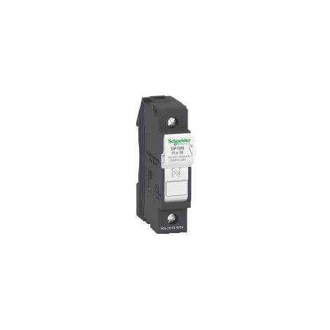 Portafusible TEYS SCHNEIDER 32A 690V AC 10 x 38 mm, 1N, IP20, montaje en carril DIN (1/2)