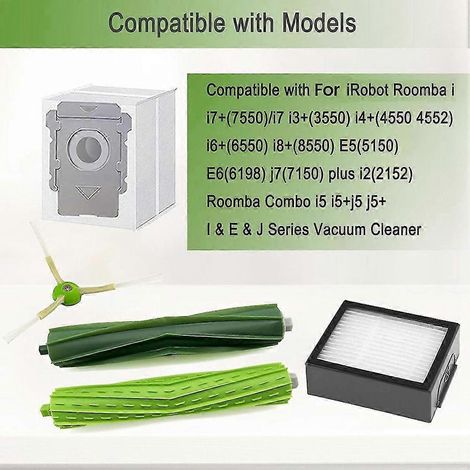 Pièces de rechange pour IRobot Roomba I3 I3+ I7 I7+ I4 I4+ I5 I5+ J5 J5+J7 I2 I6 I6+I8 I8+/Plus E5 E6 (1/4)