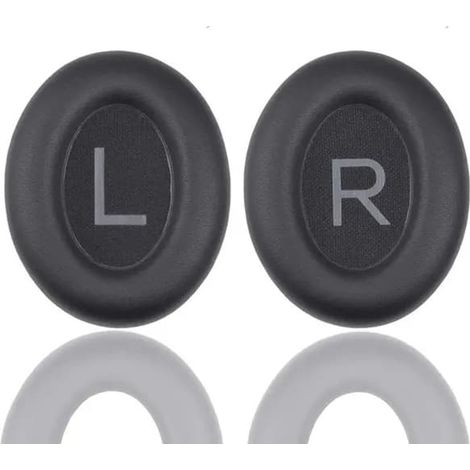 Coussinets d'oreille noirs pour casque Bose QC45 (1/5)