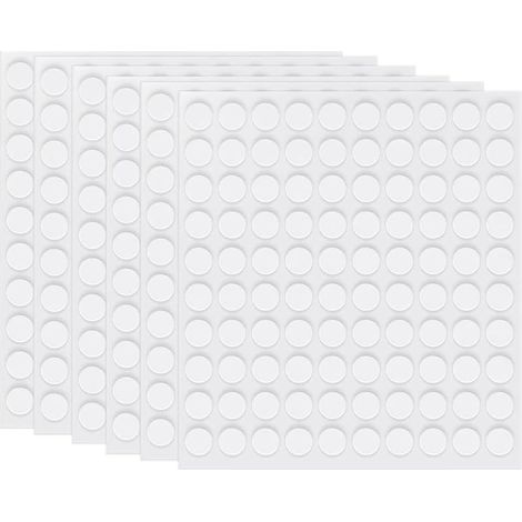 600 Pieces Double Sided Transparent Round Stickers, Extra Strong Double Sided Adhesive Dots, Transparent Double Sided Adhesive Stickers, Removable Stickers for DIY (1/5)