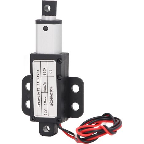 Micro actionneur linéaire électrique, 4 mm/s, poussée 150N, course 10mm, mouvement IPX4, pour canapé, Robot, Table TV, fenêtre, DC24V (1/5)