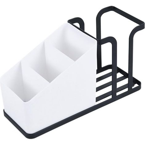 Schreibtisch-Organizer für Kaffeetassen und Teebeutel, eine effiziente Aufbewahrungsbox, die für Ordnung auf Ihrem Schreibtisch sorgt und Unordnung beseitigt (schwarz).