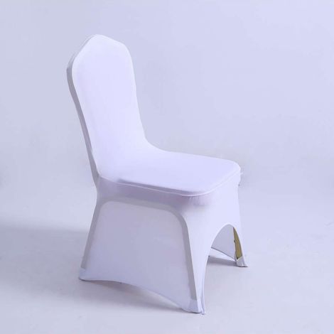 Coprisedia Spandex Bianco 45x45x90 cm Elastico per Eventi e Catering (1/4)