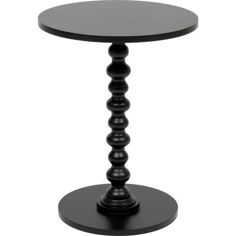 Table d'Appoint Ronde "Alix" 50cm Noir (1/5)