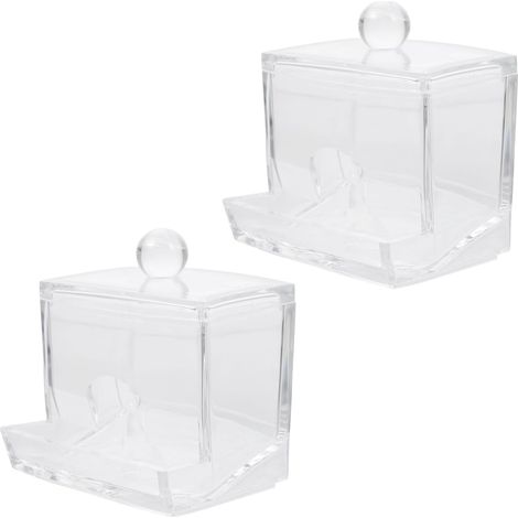 Lid Storage Box for Tidy Makeup Organizer 2 Pack for