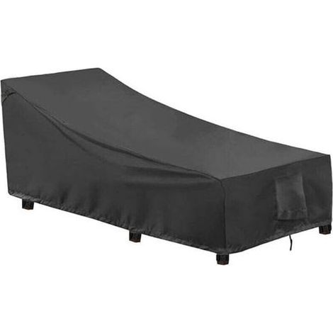 Garden FutureHousse de chaise longue jardin 2 pièces, XU, Tissu Oxford 400D, Coupe-Vent, Anti-UV Protection Transat Soleil avec Grilles D'aération, Patio (208x76x79/41cm KZQ - KZQ (1/4)