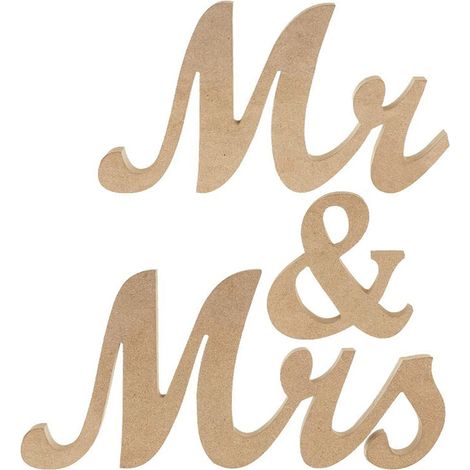 Lettres en bois style vintage Mr & Mrs pour mariage, accessoires photo, bannière, décoration, cadeau de fête de mariage (1/5)