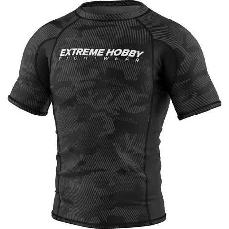 Extreme Hobby Herren Rashguard Kurzarm Havoc Schwarz XL