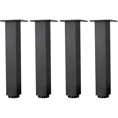 Sollbry Pieds de Meubles en Alliage D'aluminium Réglables en Hauteur,Pieds de Table Basse de Canapé,Pieds D'armoire de Salle de Bain de Lavabo,Noir Mat,4 Pièces (25cm/9.8in) (1/5)