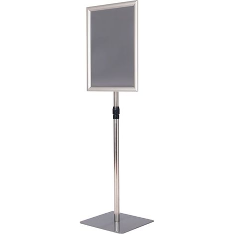 Verstellbarer A3-Infoständer, silberfarben, Aluminiumrahmen
