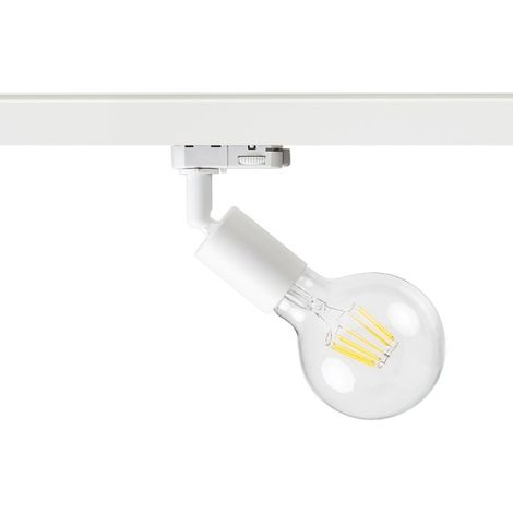 Lampe Spot FAX E27 pour rail triphasé blanc 230V E27 25W