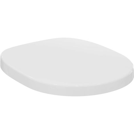 Ideal Standard – Connect Sedile per wc, Design avvolgente, Tondo, Funzione di rilascio rapido per una facile pulizia, UV resistente, Duroplast robusto, Bianco (1/4)