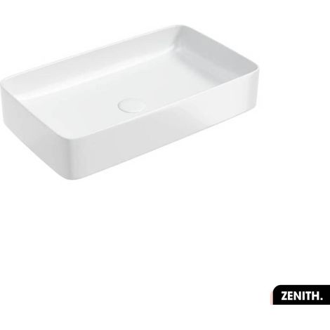 Otitec – Vasque à poser en céramique blanche – Dimensions 60 × 11 × 35 cm – Forme rectangulaire – Siphon inclus pour installation facile (1/3)
