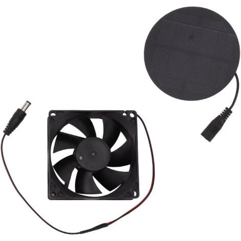 RHG Ventilateur de panneau solaire 3W, Mini ventilateur d'extraction solaire à faible bruit et économie d'énergie pour poulailler et serre (1/5)