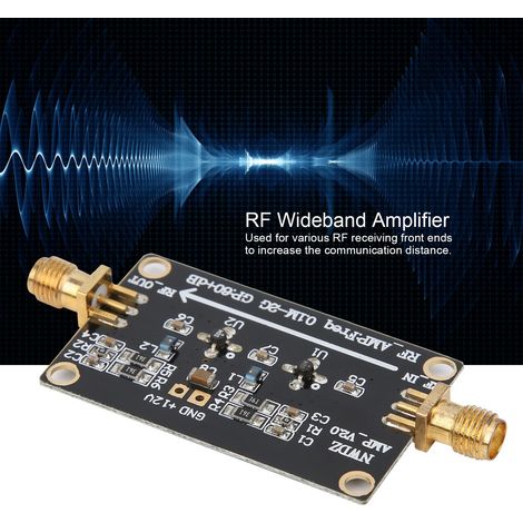 Amplificateur RF à large bande, amplificateur à faible bruit (LNA), 0,1M-2G, gain de 60 dB, amplification à deux étages. (1/5)
