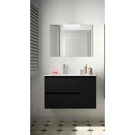 Salgar Noja Komplett-Set 850 2 Schubladen - Tür rechts Black Satin (1/4)