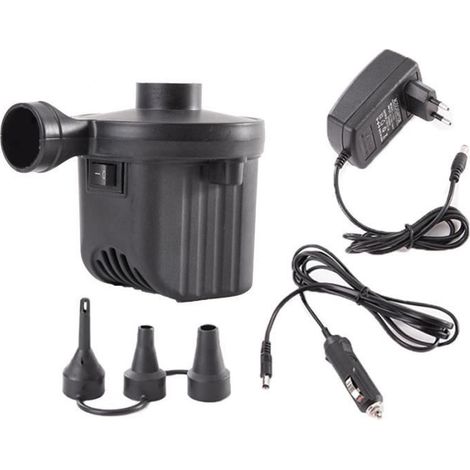 Pompe à Air Électrique Gonfleur Dégonfleur,avec 3 Buses, Pompe à Pagaies AC 220V/DC 12V Electrique Paddle Piscine, Gonflable Pompe (1/4)