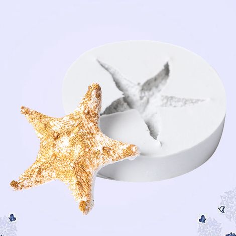 Moule à chocolat série marine : coquillage, étoile de mer et queue de poisson, moule en silicone pour gâteaux à faire soi-même 02 (1/5)