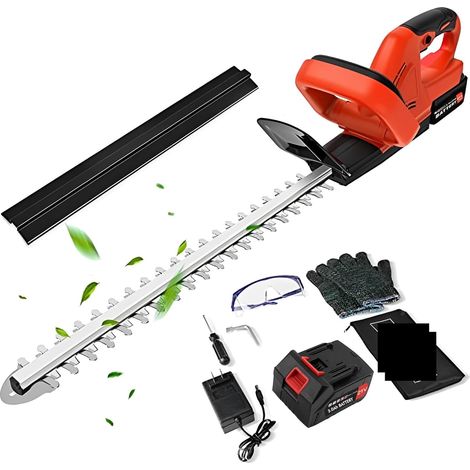 Taille-haie sans Fil 22 Pouces 21V 500W Taille-haie avec Lame à Double Action 3/5 "Capacité de Coupe électrique for Bush Lawn Garden (1/5)
