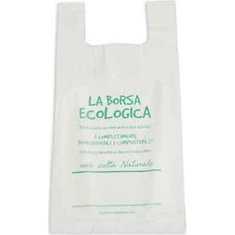 SHOPPER BIODEGRADABILE E COMPOSTABILE 36x43 cm - 10 lt Q.TA 3