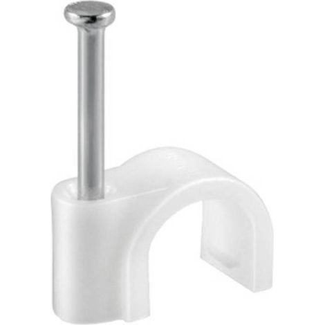 6 x FISSACAVI PVC C/CHIODO 12 MM CONF. 36 PZ