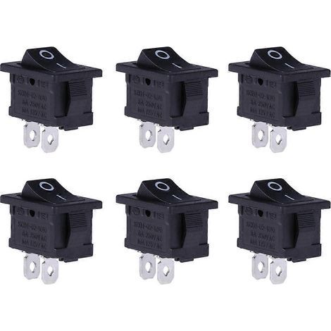 Packung mit 20 2-poligen Ein/Aus-Kippschaltern, Mini-Rundschalter für Boote, Autos usw., 15 x 21 mm – 2,10 x 1,50 x 1,50 cm (1/3)