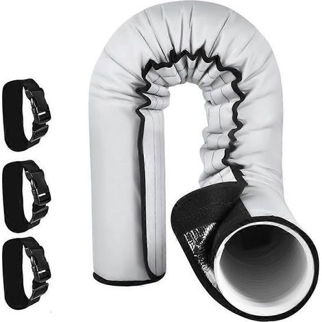 Gaine isolante pour tuyau de climatiseur portable, compatible avec les tuyaux de 5 et 5,9 pouces de diamètre. Installation facile. (1/5)
