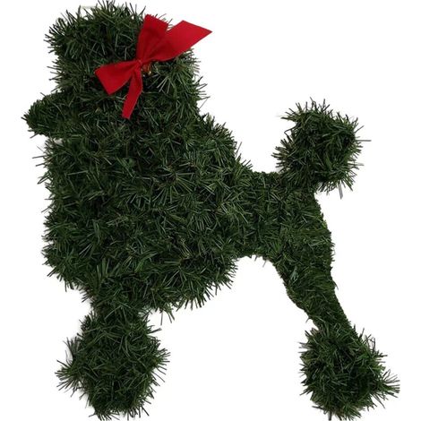 Dackel-Türkranz mit künstlichen Zweigen und grünen Blättern, handgefertigter Türhänger für Weihnachten, Zuhause und Garten (1/5)