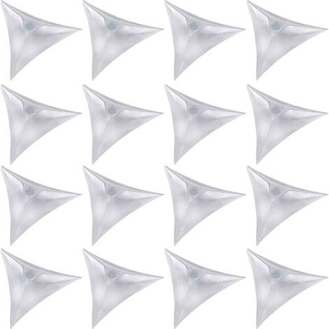 Lot de 16 protections d'angle triangulaires transparentes anti-poussière pour tiroirs de meubles et placards