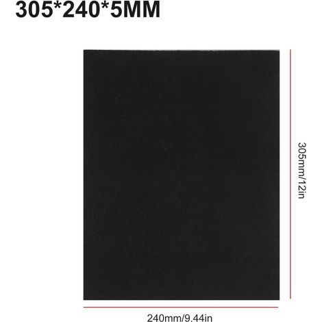 Lot de 2 feuilles filtrantes en mousse de charbon actif ordinaire, 305 x 240 x 5 mm (1/4)