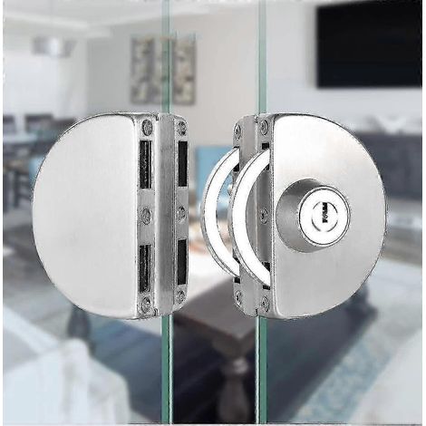 Serrure sans perçage en acier inoxydable - Compatible avec les portes coulissantes à double vitrage en Europe (1/4)