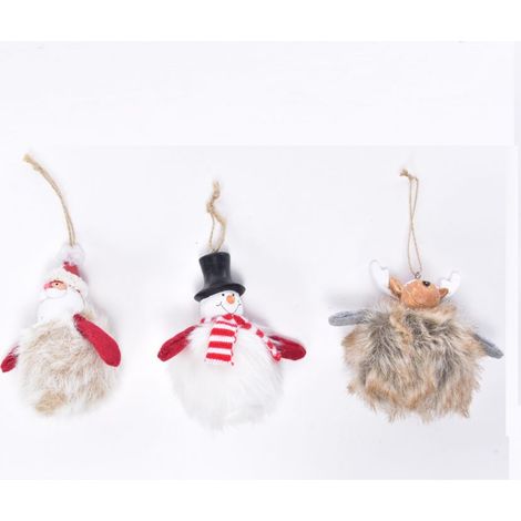 PALLA DI NATALE "FURRY CHRISTMAS" FORME E COLORI ASS PREZZO CAD UNO