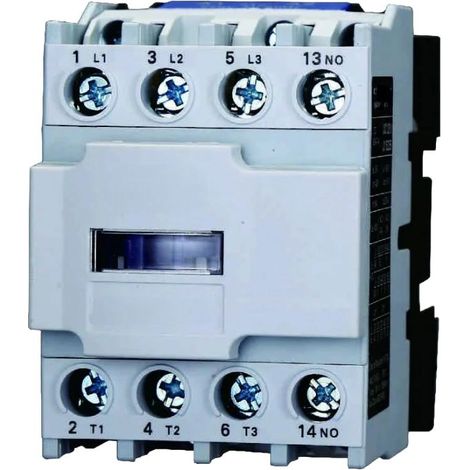 gloca Contattore AC 220V 50/60Hz Bobina 3P 3 Poli Normalmente Aperto Ue 380V (Ie 25 Ampere) (1/4)