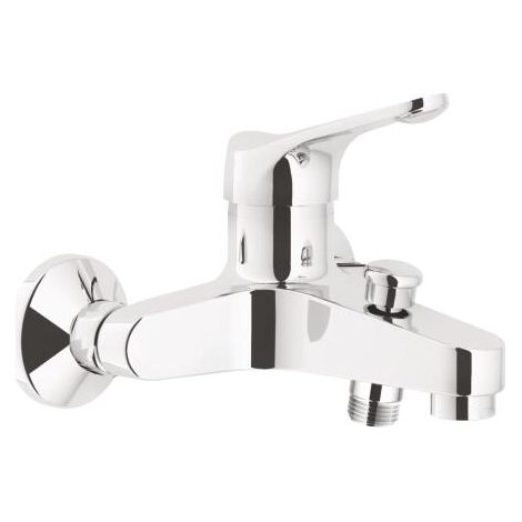 Robinet mitigeur bain-douche mural, finition chromée - Access, Rolf