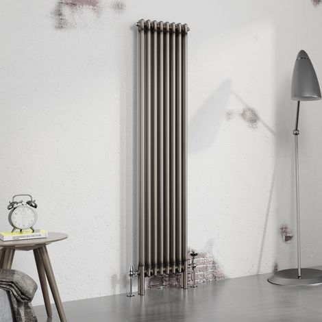 Warmehaus Traditional Radiator Raw Metal 1800x380mm Double Column (1/5)