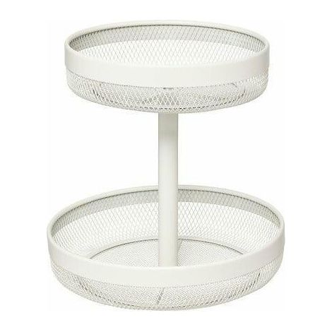 Cesto di frutta Mayaj in metallo beige a 2 livelli