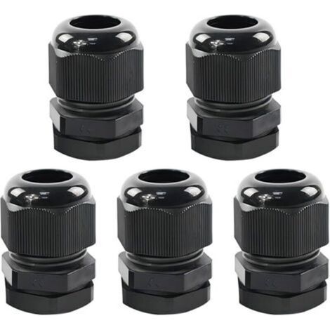 5 Pieces Cable Glands, PG7 Waterproof Cable Connectors, Plastic Cable Gland Seals, Nylon Cable Glands, Cable Glands (1/5)
