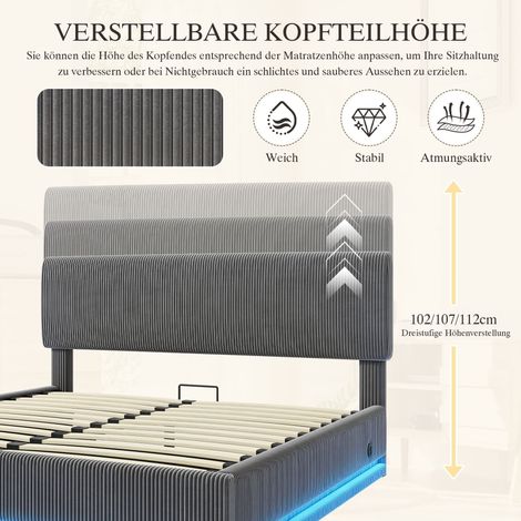 Couchtisch aus Samt in Grau 161 x 207 x 112 cm HOMAIRE (1/5)