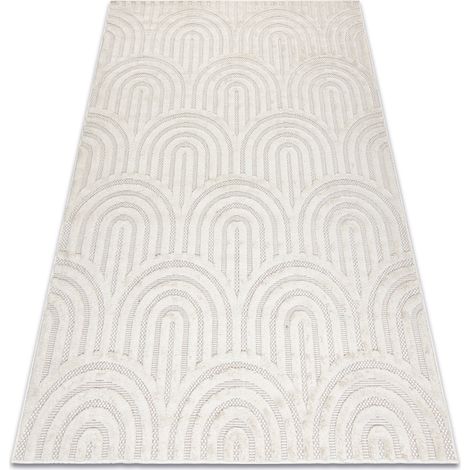 Tapis SANTO SIZAL 0537 géométrique blanc white 80x150 cm