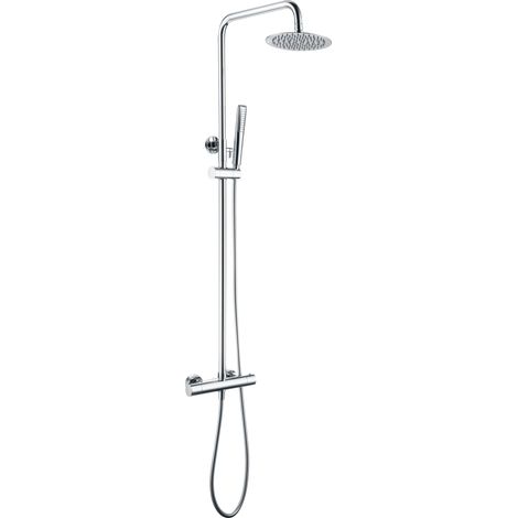 Set doccia con termostato  Modello NAPOLI  Colore Grigio  Finitura in Cromo [IMEX®]