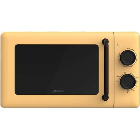[PRODUIT D'OCCASION] Cecotec Micro-ondes mécanique avec grill de 20L Proclean 3110 Jaune. 700W sur 6 niveaux et grill de 800W, mode décongélation, signal de fin de cuisson, lampe intérieure, minuterie (1/2)