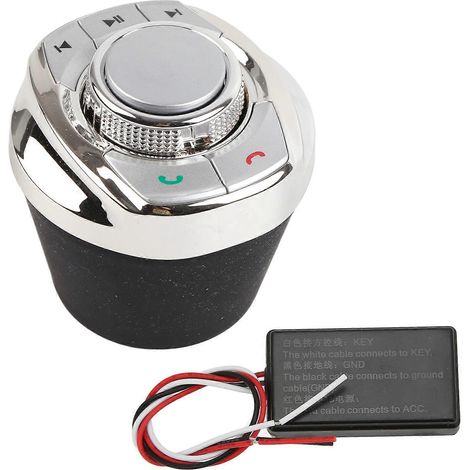 Botón de control inalámbrico universal para volante con forma de copa y 8 funciones definidas. (1/5)