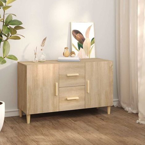 vidaXL Buffet chêne sonoma 100x36x60 cm bois d'ingénierie (1/5)